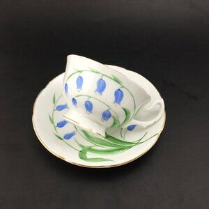 Vintage Bluebells Alesbury Tea Cup Teacup and Saucer  Handpainted
